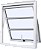 Janela Maxim-Ar 1 Seção Com Travessa Sem Grade Alumínio Branco Vdr. Liso Incolor Req. 4,3 Cm - Spj Linha 25 - Imagem 1