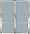 Porta Central Vidrão Alumínio Brilhante Vdr. Mini Boreal - Spj Linha 25 - Imagem 1