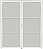Porta Central Vidrão Alumínio Branco Vdr. Mini Boreal - Spj Linha 25 - Imagem 1