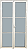 Porta Central Vidrão Alumínio Branco Vdr. Mini Boreal - Spj Linha 25 - Imagem 1