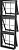 Janela Maxim-Ar Vertical 3 Seções Em Aço Com Grade Quadriculada Sem Vidro Req. 12 Cm - Gerotto Prata - Imagem 1