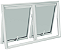 Janela Maxim-Ar 2 Seções Horizontal Sem Grade Alumínio Branco Vidro Mini Boreal - Brasil Esquadrias - Facility - Imagem 1