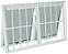 Janela Maxim-Ar 2 Seções Horizontal Com Grade Alumínio Branco Vdr. Mini Boreal - Brasil Esquadrias - Facility - Imagem 1