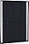 Porta Balcão 3 Folhas Móveis Lambril Alumínio Preto Com Fechadura Vidro Liso - Brasil Esquadrias - Premium Black - Imagem 1