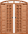 Porta Balcão Folha Veneziana Eucalipto Arco C/ Ferragem - Rick Esquadrias - Imagem 1