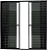 Porta Balcão 6 Folhas Alumínio Preto Com Trinco Vdr Liso - Spj Linha Leve - Imagem 1