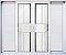 Janela Veneziana 6 Fls Lambril Com Grade Alumínio Branco - Spj Linha Premium - Imagem 1
