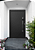 Porta Lisa Acm Preto Com Puxador De 120 Cm + Guarnição Alumínio Preto - Brasil Esquadrias - Sublime Black Saldão - Imagem 3