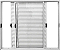 Janela Veneziana 3 Fls Móveis Sem Grade Alumínio Branco - Spj Modular - Imagem 2