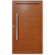 Porta Pivotante Lambril Sem Vidro Com Puxador 100Cm Alumínio Amadeirado - Linha Maxx - Esal - Imagem 1