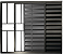 Janela Veneziana 3 Fls Com Grade Alumínio Preto - Spj Modular Saldão - Imagem 1