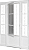 Porta Seteira Dupla Em Aço Branco Com Grade Ello Com Vdr. Liso Incolor Req. 12 Cm - Brasil Esquadrias - Inove - Imagem 1
