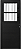 Porta Social Lambril Vidro Mini Boreal Alumínio Preto - Linha Maxx - Esal - Imagem 1