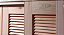 Porta Balcão Veneziana Francesa de Correr 3 Folhas (Uma Fixa) Quadriculada Reta em Madeira Cedro Arana C/ Ferragem Batente 14 Cm - Casmavi - Imagem 2