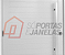 Porta Lambril C/ Puxador S/ Vidro Alumínio Branco Req. 6,8 cm - Linha Topsul - Esquadrisul - Imagem 2