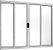 Janela Correr 4 Folhas S/ Grade Alumínio Branco Req. 6 cm - Linha Ecosul - Esquadrisul - Imagem 1