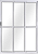 Porta Correr 3 Folhas (1 Fixa) Alumínio Branco Req. 8 cm - Linha Fortsul - Esquadrisul - Imagem 1