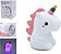 Luminária Abajur Unicórnio Silicone Infantil Touch Luz - Imagem 2