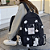 Mochila Feminina Escolar Passeio Coreano Grande Capacidade Com Chaveiro Impermeável - Imagem 3