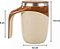 Caneca Copo Mixer Térmico Recarregável USB Inox Misturador Automático 380ml Com Tampa Xícara Elétrico Mistura Automática Shake Café (Marrom, USB) - Imagem 2