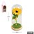 Flor Artificial na Cúpula 20cm com LED Girassol - Imagem 2