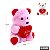 Urso de Pelúcia 17cm com Coração - Imagem 3