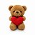 Urso de Pelúcia 17,5cm com Coração - Imagem 1