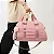 Bolsa Mala De Viagem Academia Com Chaveiro Pompom Alça Transversal Grande Capacidade Impermeavel - Imagem 2