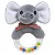 Chocalho bichinhos pelucia 12cm - Imagem 1