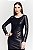 Vestido Tubo Couro e Malha - Imagem 2
