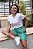 Shorts de Couro Pelica com Friso - Imagem 2