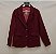 Blazer de jeans feminino bordô com elastano - Imagem 6
