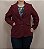 Blazer de jeans feminino bordô com elastano - Imagem 3