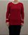 Blusa mousse vermelha com decote canoa e abertura nas costas - Imagem 2
