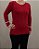 Blusa mousse vermelha com decote canoa e abertura nas costas - Imagem 3