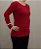 Blusa mousse vermelha com decote canoa e abertura nas costas - Imagem 4