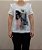 Blusa off white de viscose  com babados - Imagem 2