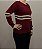 Blusa trico marsala com listras e decote canoa - Imagem 4