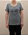 T-shirt de viscose cinza com desenho e pedraria - Imagem 3