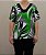 Blusa estampada verde de viscose com manga curta e decote V - Imagem 2