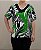 Blusa estampada verde de viscose com manga curta e decote V - Imagem 1