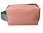 Necessaire Quadradinha lona rosa com cinza - Imagem 3