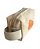Necessaire Quadradinha palha folha laranja - Imagem 2