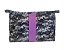 Necessaire Trancoso camuflado cinza faixa lilás - Imagem 1