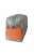 Necessaire Quadradinha prata colmeia alça laranja - Imagem 2
