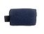 Necessaire Quadradinha jeans brilhante alça azul marinho - Imagem 1