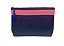 Necessaire Bahia jeans brilhante faixa pink - Imagem 1