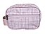 Necessaire mini dupla xadrez rosa - Imagem 1