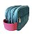 Necessaire mini dupla Acqua turquesa alça pink - Imagem 2