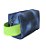 Necessaire Quadradinha blue alça verde neon - Imagem 2